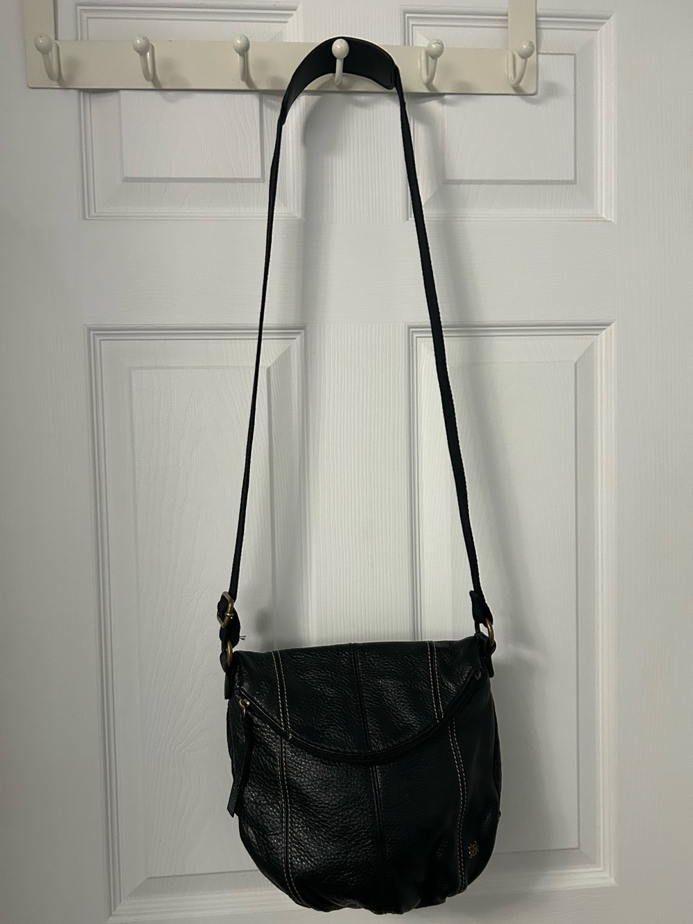 The Sak Black Pebbled Leather Crossbody Bag